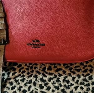 Coach pebble leather file bag